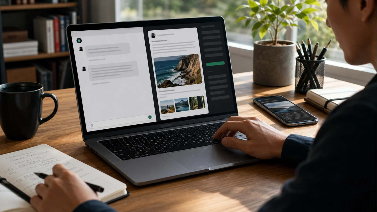 Workflow showing a public X or Twitter link becoming CarryFeed context and then an AI conversation.